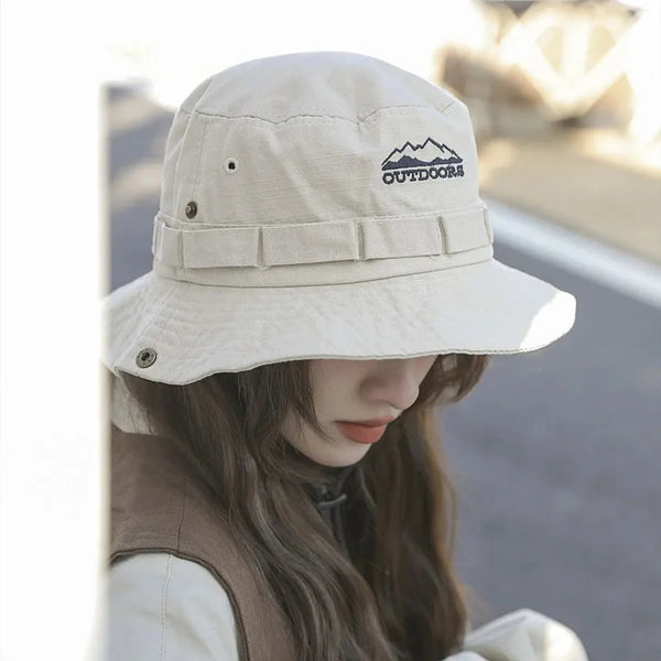 White Bucket Hat with Sting