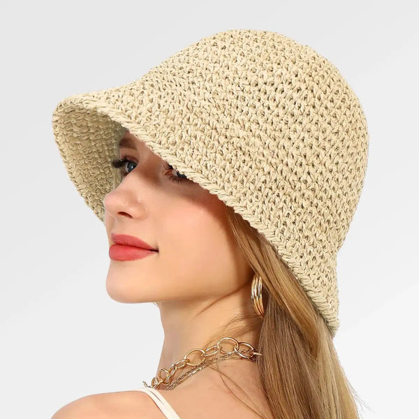Small Straw Bucket Hat