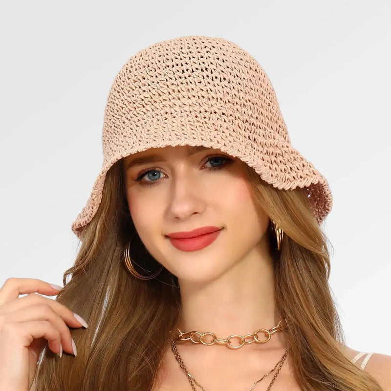 Small Straw Bucket Hat