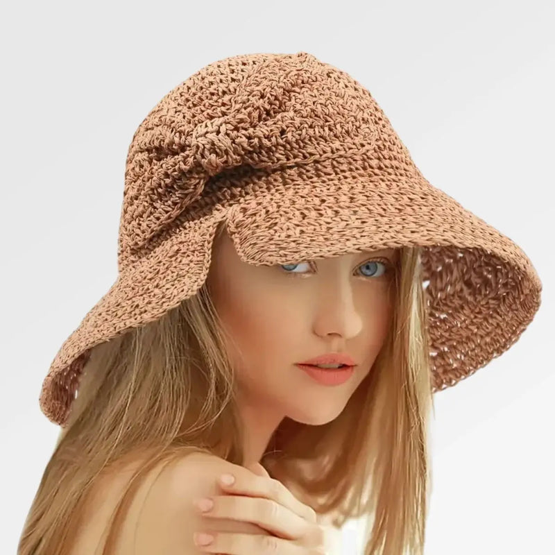 Straw Bucket Hat for Womens