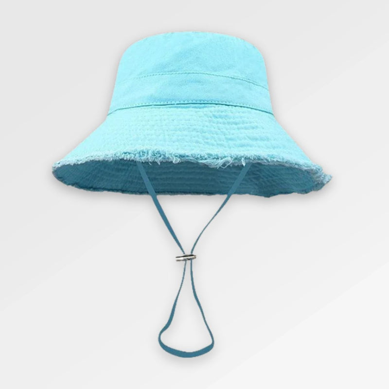 Frayed Denim Bucket Hat