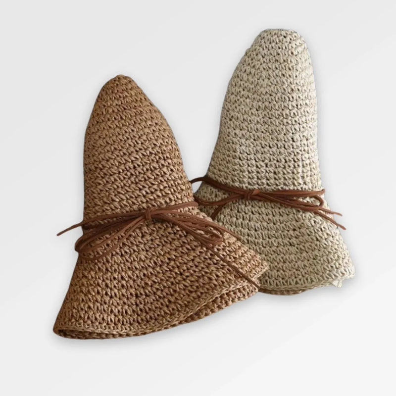 Packable Staw Bucket Hat