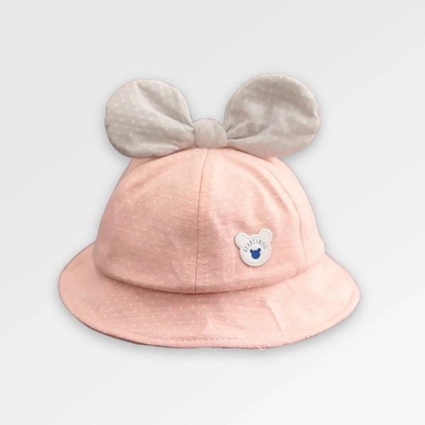 Baby_Girl_Bucket_Hat pink noeud