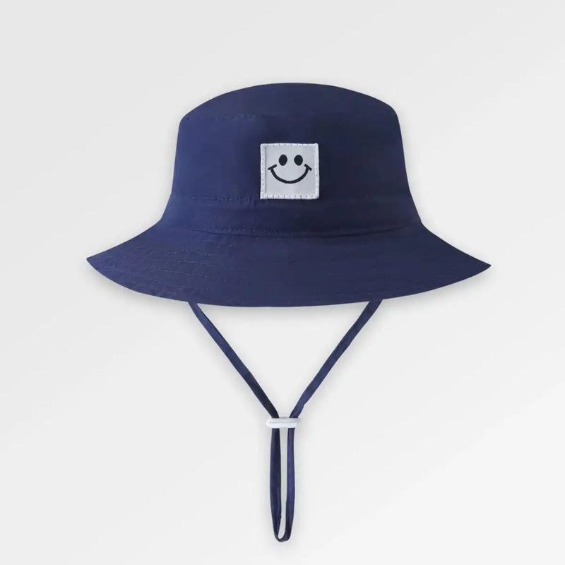 Blue Baby_Smile_Bucket_Hat front view