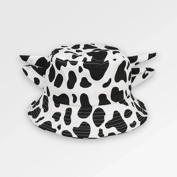 Black_and_White_Cow_Bucket_Hat front view