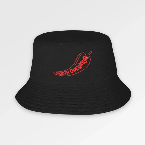 Bucket_Hat_Red_and_Black front view