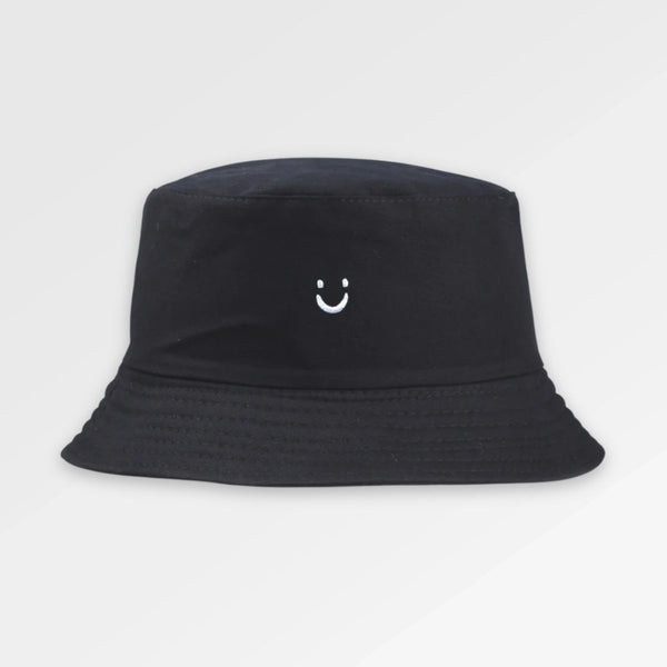 Cute_Black_Bucket_Hat front view