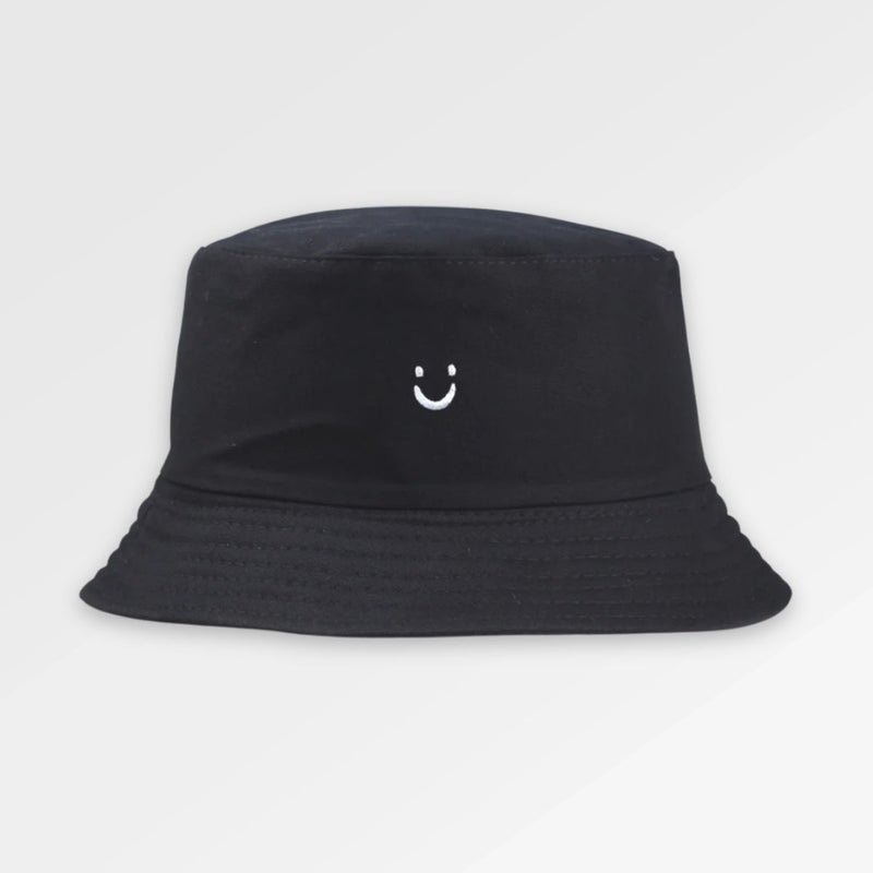 Cute_Black_Bucket_Hat front view