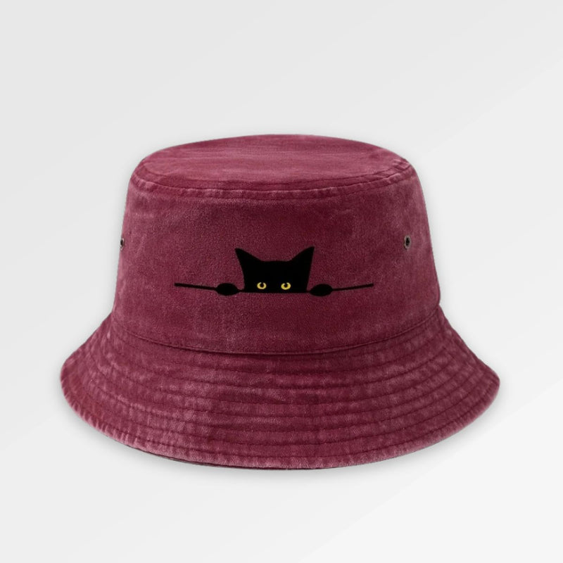 Dark_Red_Bucket_Hat cat