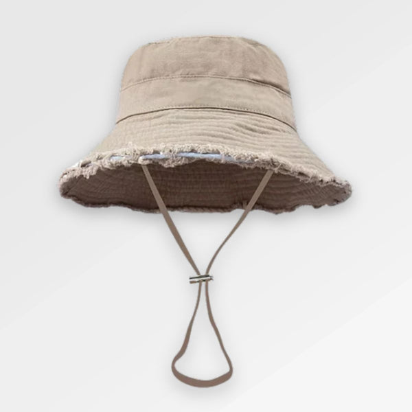 Grey_Denim_Bucket_Hat front view