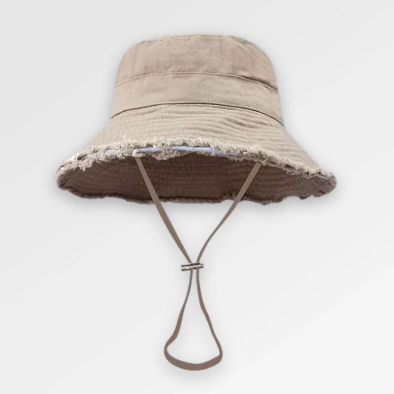 Grey_Denim_Bucket_Hat front view