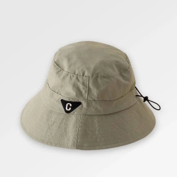 Kid_s_Sun_Protection_Bucket_Hat front view beige