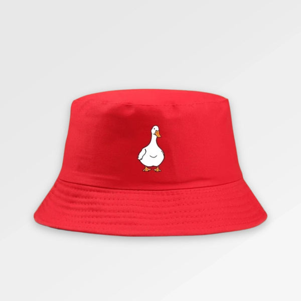 Men_s_Red_Bucket_Hat duck front