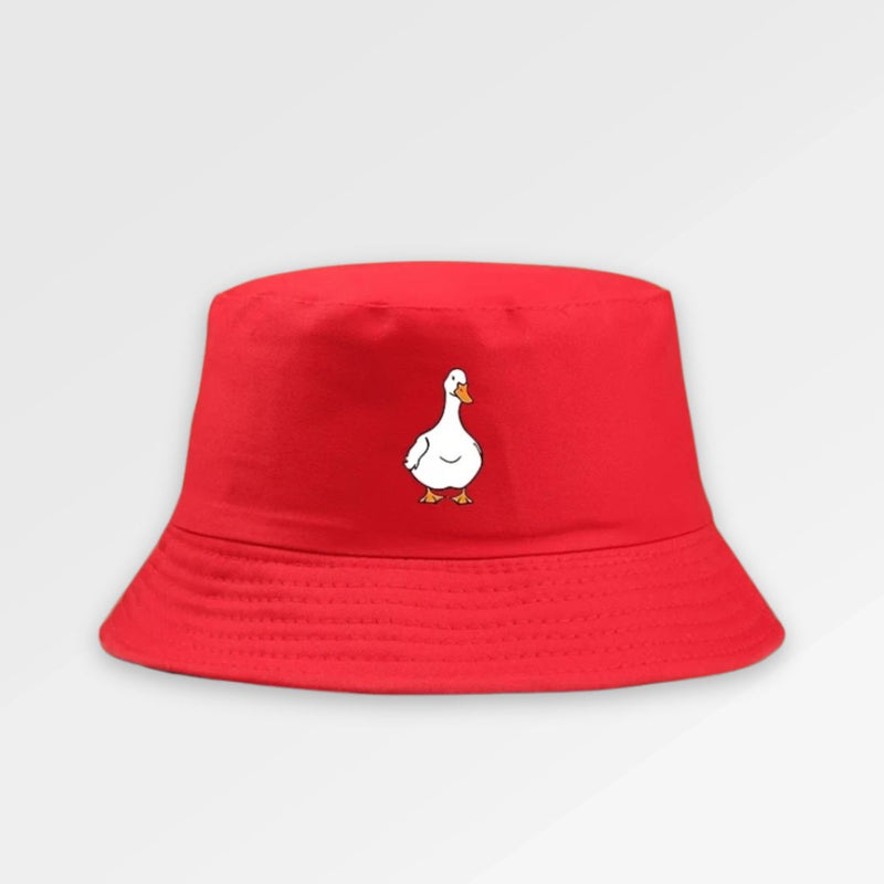 Men_s_Red_Bucket_Hat duck front