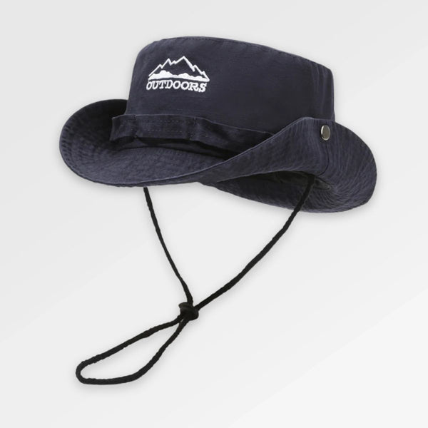 Navy_Blue_Bucket_Hat_whith_String side view
