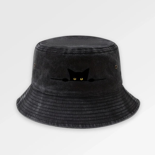Plain_Black_Bucket_Hat cat