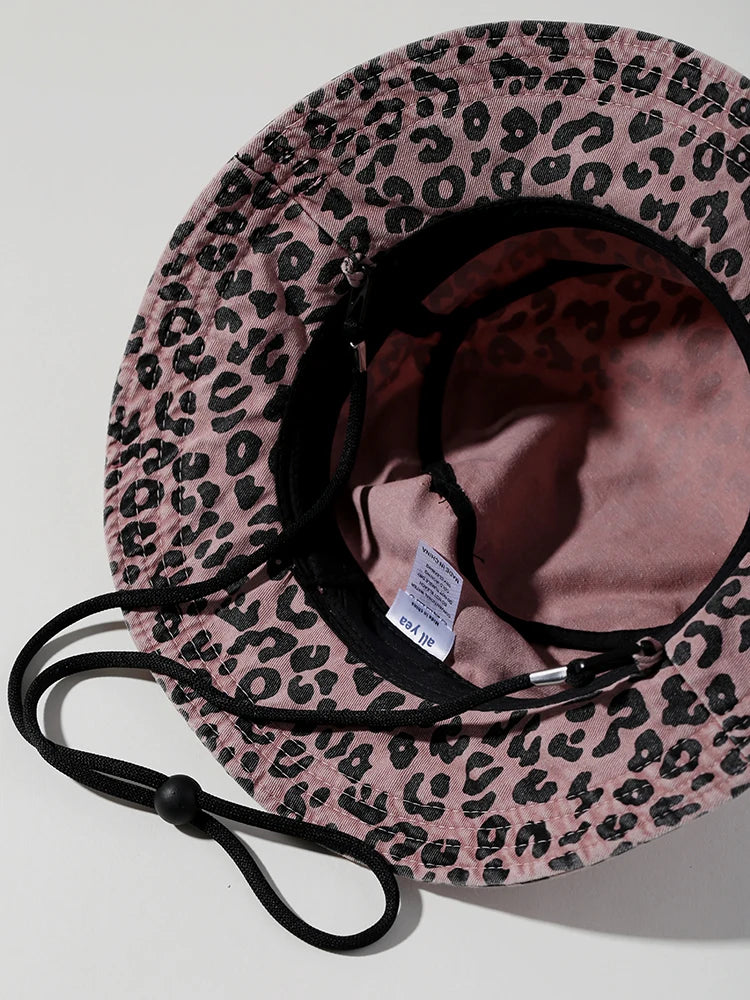 Pink Leopard Bucket Hat
