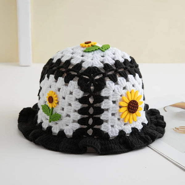 Crochet Sunflower Bucket Hat