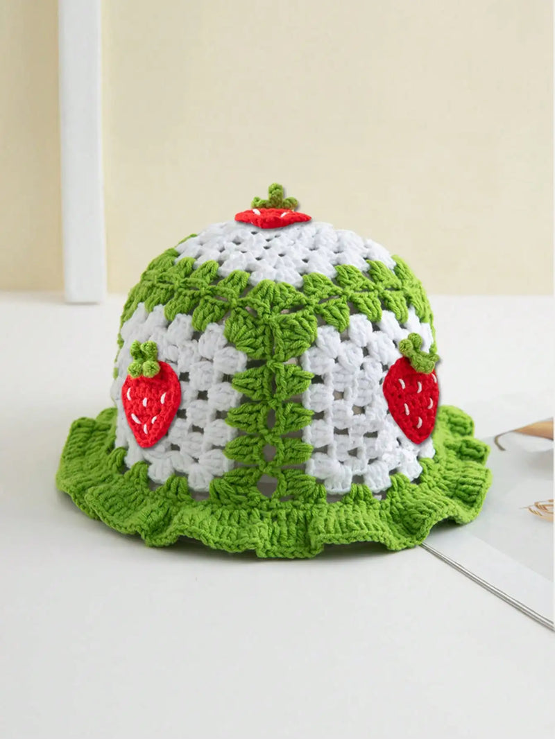 Strawberry Bucket Hat Crochet