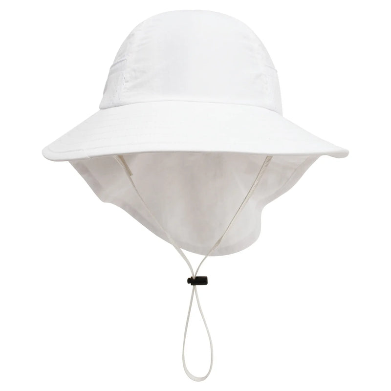 Kid's White Bucket Hat