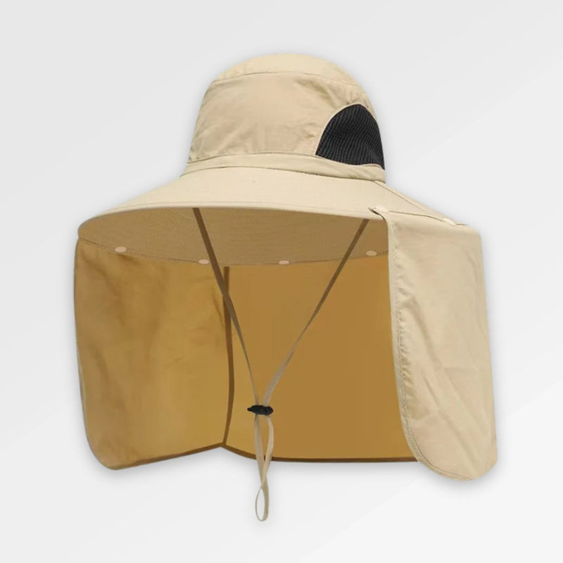 Wide Brim golf bucket hat beige