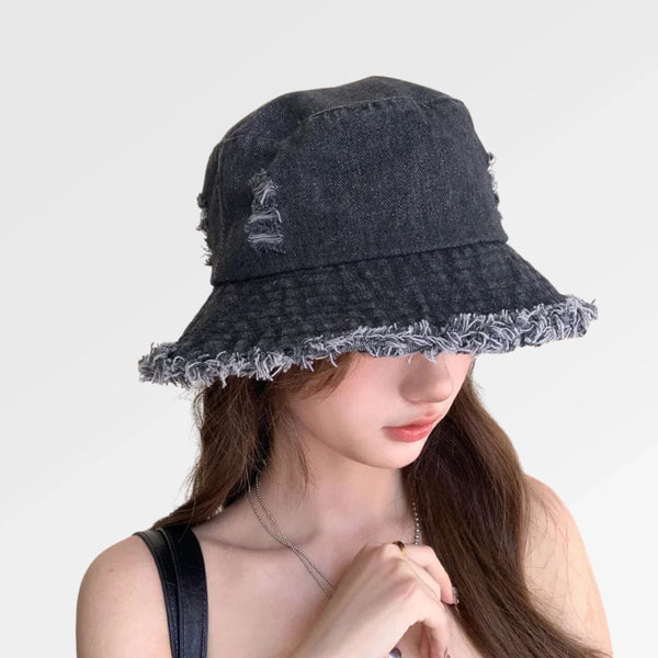 Black Denim Bucket Hat